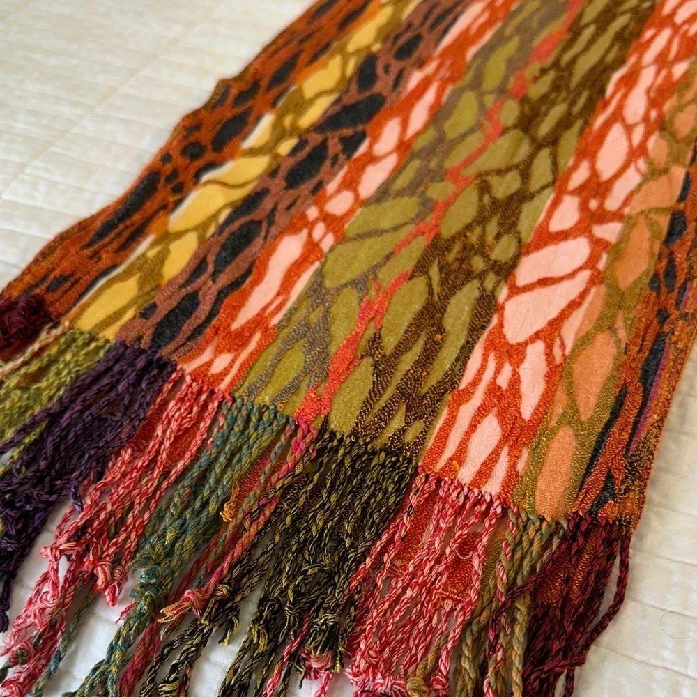 Tolani NWOT Colorful Striped Scarf